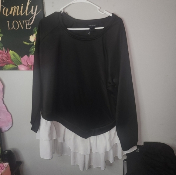 🍂🍁NWOT ASHLEY STEWART TIERED RUFFLE TOP 22/24 - Picture 4 of 4